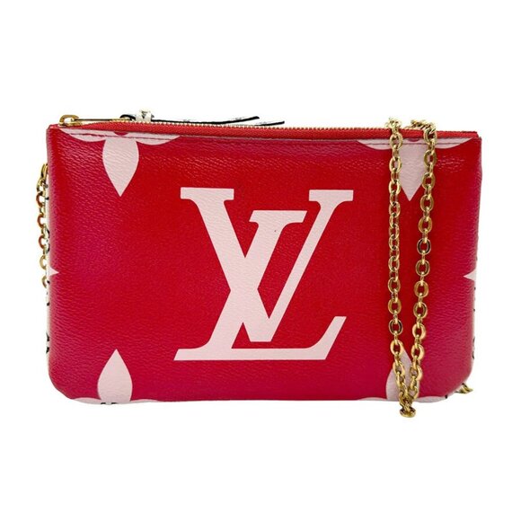 Auth LOUIS VUITTON Monogram Giant Pochette Double Zip Shoulder Bag - Picture 1 of 16